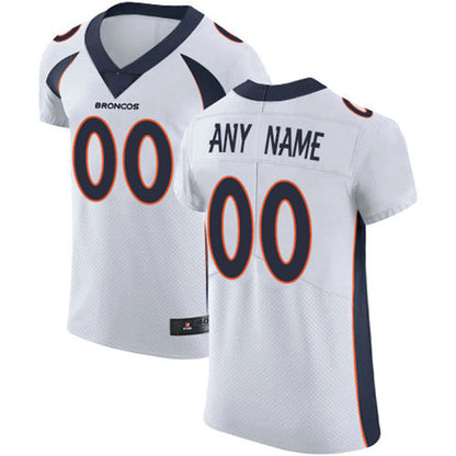Custom D.Broncos White Vapor Untouchable Custom Elite Jersey Stitched Jersey American Football Jerseys - Main View