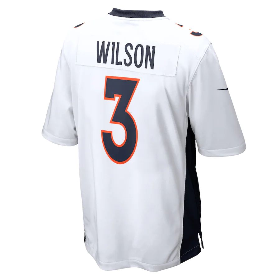 D.Broncos #3 Russell Wilson White Game Jersey Stitched American Football Jerseys - Main View
