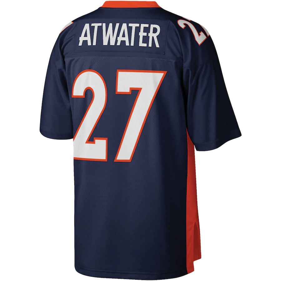 D.Broncos #27 Steve Atwater Mitchell & Ness Navy Legacy Replica Jersey Stitched American Football Jerseys - Main View