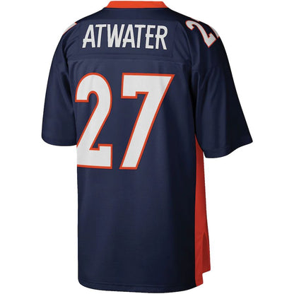 D.Broncos #27 Steve Atwater Mitchell & Ness Navy Legacy Replica Jersey Stitched American Football Jerseys - Main View
