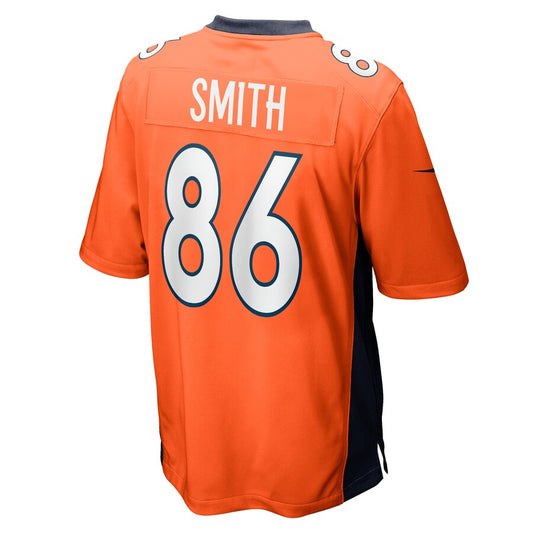 D.Broncos #86 Vyncint Smith Orange Game Player Jersey Stitched American Football Jerseys - Main View
