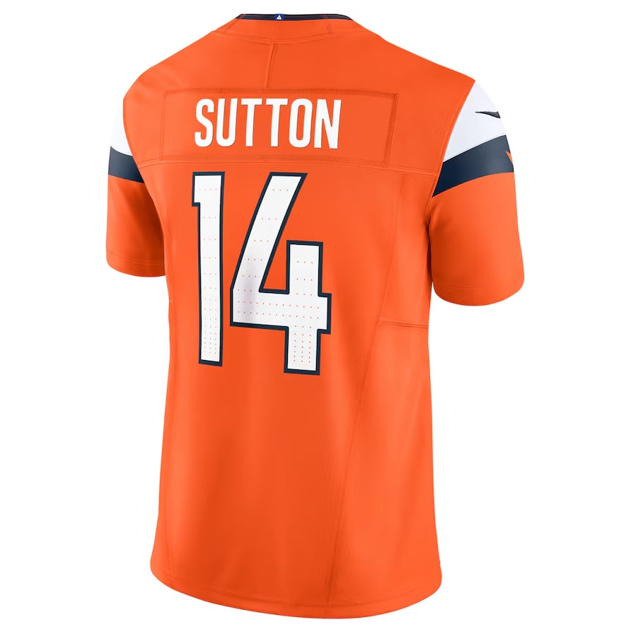D.Broncos #14 Courtland Sutton Vapor F.U.S.E. Limited Jersey - Orange American Football Jerseys - Main View
