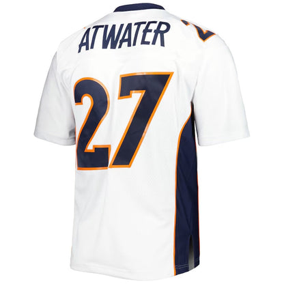 D.Broncos #27 Steve Atwater Mitchell & Ness Legacy Replica Jersey - White American Football Jerseys - Main View