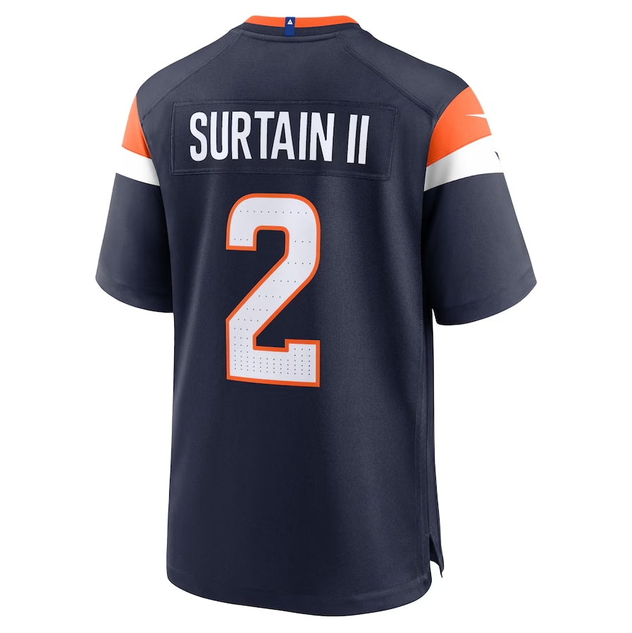 D.Broncos #2 Patrick Surtain II Alternate Game Jersey - Navy American Football Jerseys - Main View