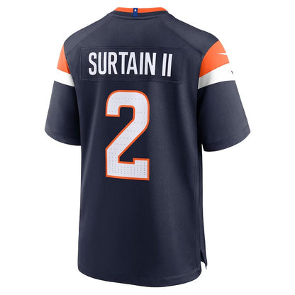 D.Broncos #2 Patrick Surtain II Alternate Game Jersey - Navy American Football Jerseys - Main View