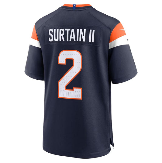 D.Broncos #2 Patrick Surtain II Alternate Game Jersey - Navy American Football Jerseys - Main View