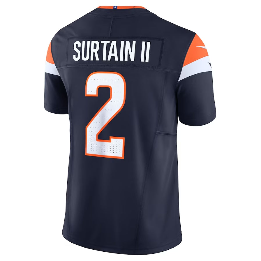 D.Broncos #2 Patrick Surtain II Alternate Vapor F.U.S.E. Limited Jersey - Navy American Football Jerseys - Main View