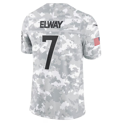 D.Broncos #7 John Elway Arctic Camo 2024 Salute to Service Limited Stitched American Football Jerseys - Main View