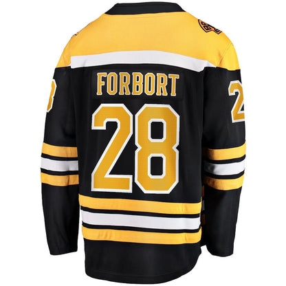 B.Bruins #28 Derek Forbort Fanatics Branded Home Breakaway Player Jersey Black Stitched American Hockey Jerseys - Main View