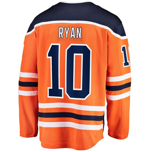 E.Oilers #10 Derek Ryan Fanatics Branded Home Breakaway Player Jersey Orange Stitched American Hockey Jerseys - Main View
