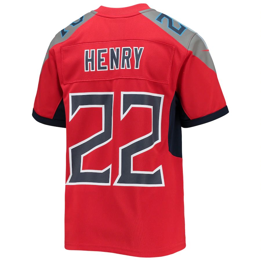 T. Titans #22 Derrick Henry Inverted Team Game Jersey Red Stitched American Football Jerseys - Main View