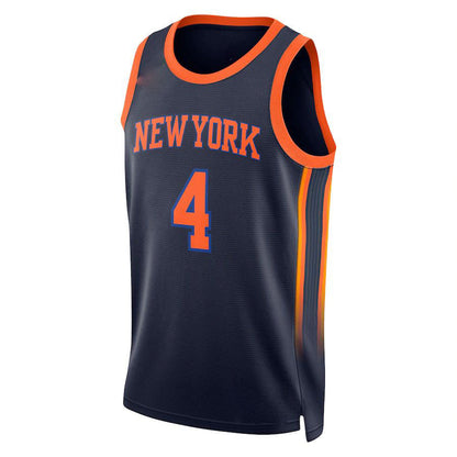 NY.Knicks #4 Derrick Rose Jordan Brand 2022-23 Statement Edition Swingman Jersey Navy Stitched American Basketball Jersey - Main View