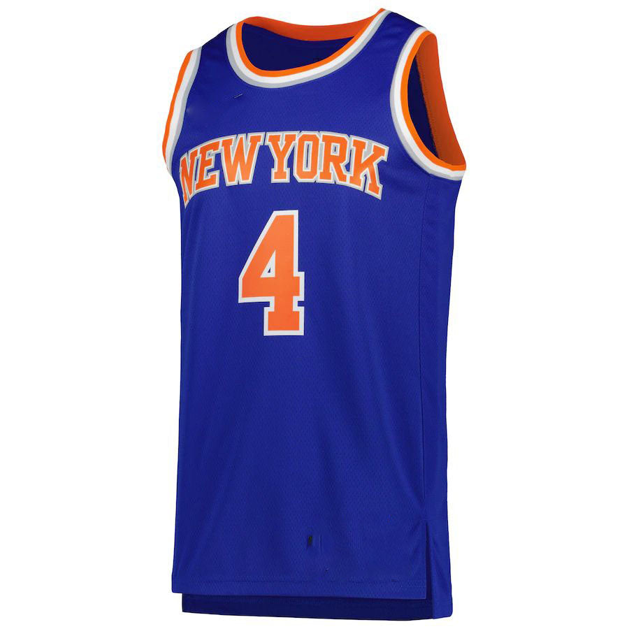 NY.Knicks #4 Derrick Rose Unisex 2022-23 Swingman Jersey Blue Icon Edition Stitched American Basketball Jersey - Main View