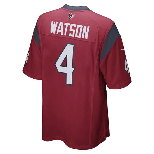 H.Texans #4 Deshaun Watson  Player Game Jersey Red Stitched American Football Jerseys - Main View