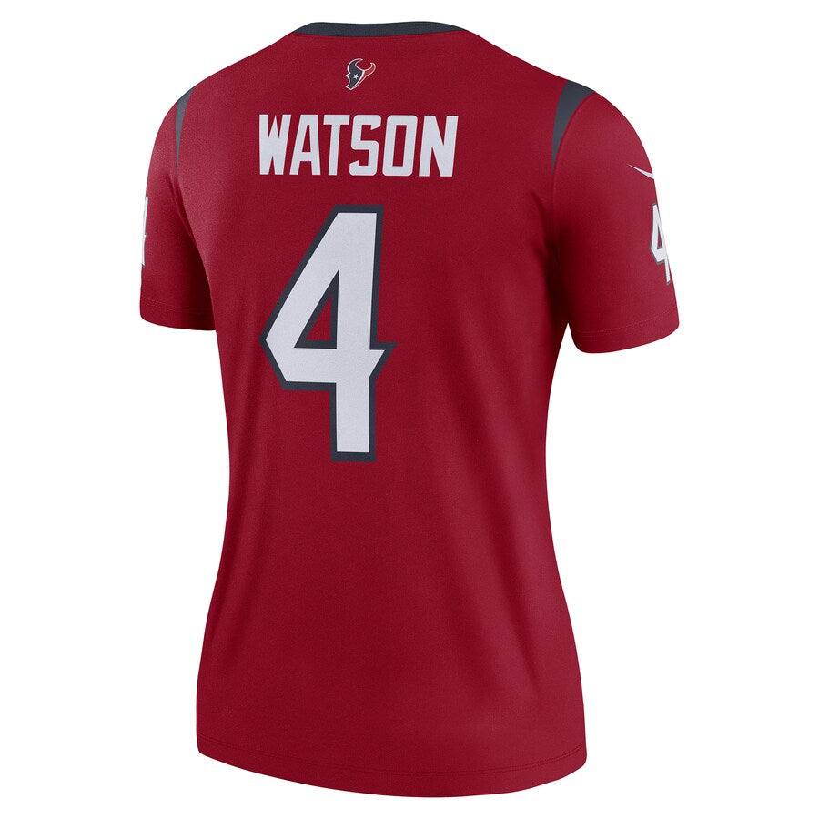 H.Texans #4 Deshaun Watson Legend Player Jersey  Red Stitched American Football Jerseys - Main View