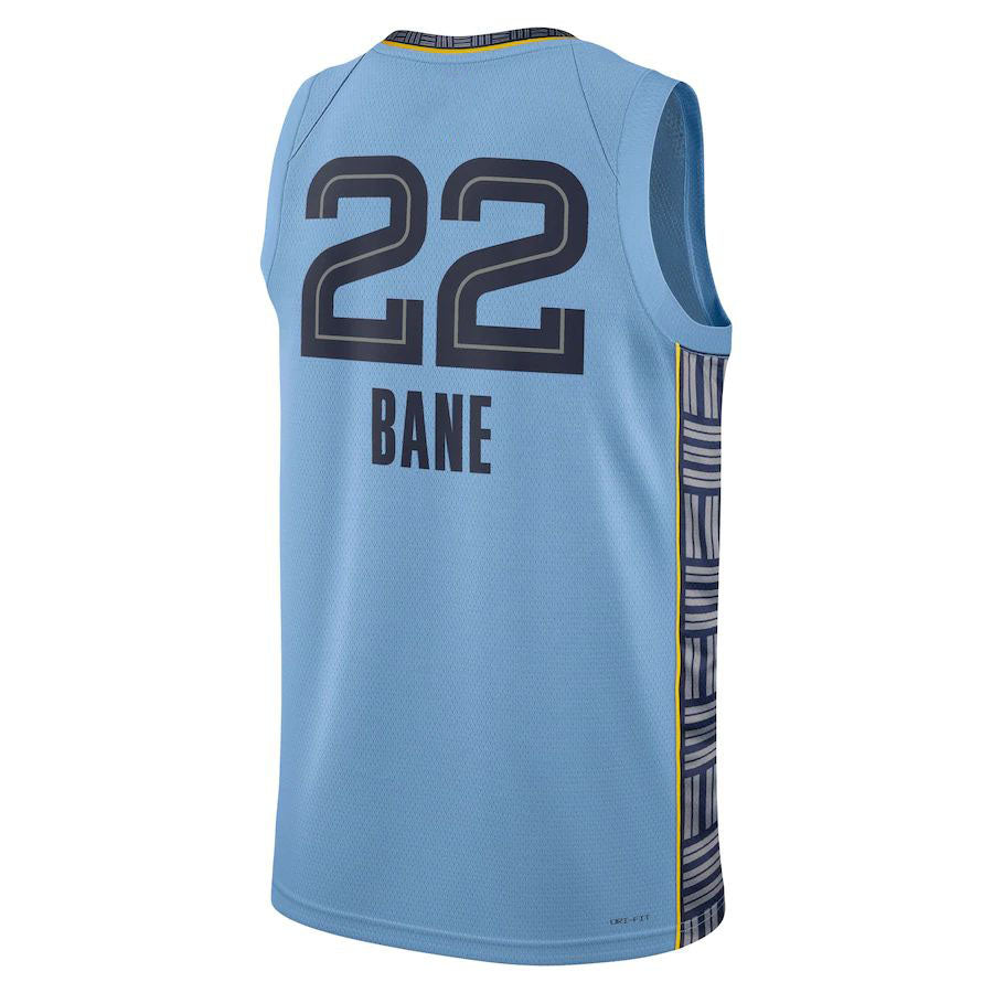 M.Grizzlies #22 Desmond Bane Jordan Brand 2022-23 Statement Edition Swingman Jersey Light Blue Stitched American Basketball Jersey - Main View