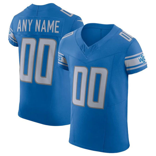 Custom D.Lions Blue Scarlet Vapor F.U.S.E. Elite  Jersey Stitched American Football Jerseys - Main View