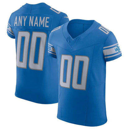 Custom D.Lions Blue Scarlet Vapor F.U.S.E. Elite  Jersey Stitched American Football Jerseys - Main View