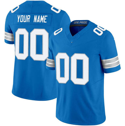 Custom D.Lions Active Player Blue 2024 F.U.S.E. Vapor Limited Football Stitched Jersey - Main View