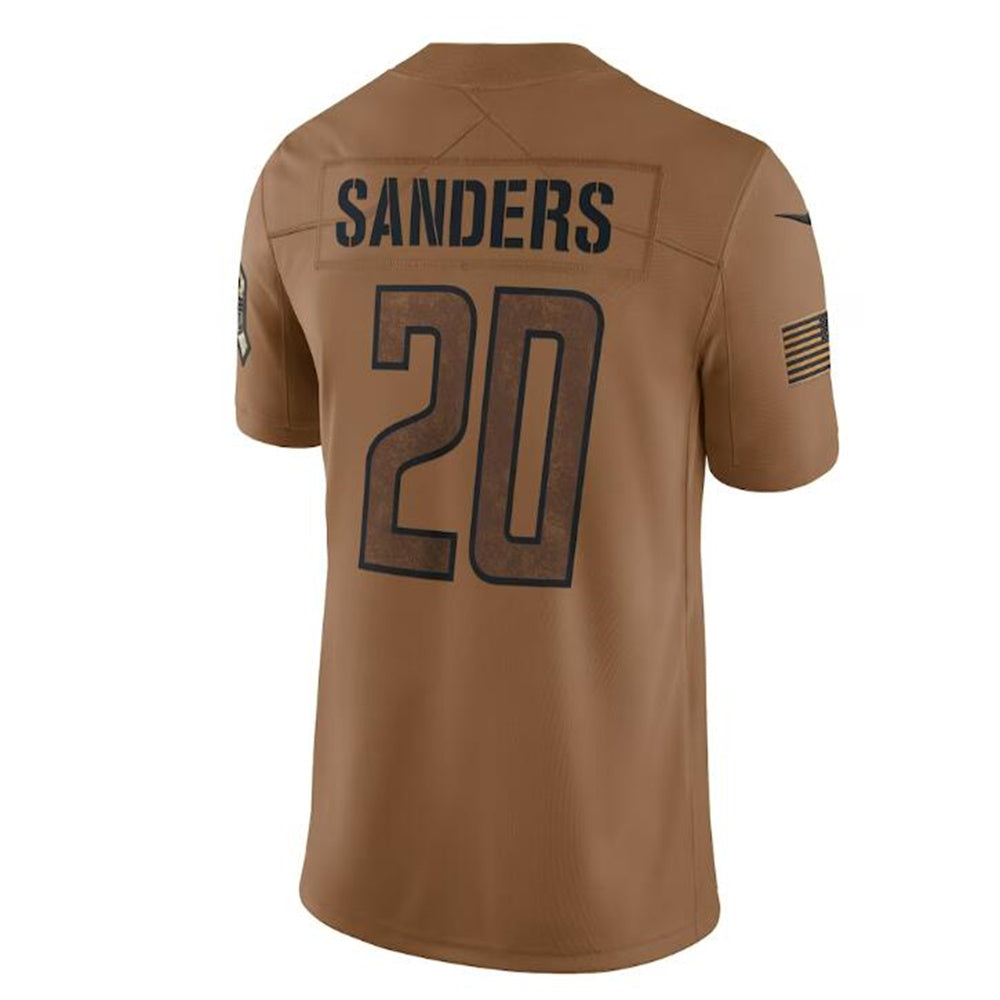 D.Lions #20 Barry Sanders Brown 2023 Salute To Service Retired Player Limited Jersey Stitched American Football Jerseys - Main View