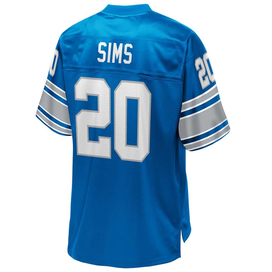 D.Lions #20 Billy Sims  Pro Line Royal Replica Retired Player Jersey Stitched American Football Jerseys - Main View