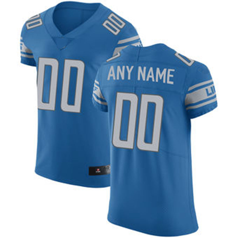 Custom D.Lions  Blue Vapor Untouchable Custom Elite Jersey Stitched American Football Jerseys - Main View