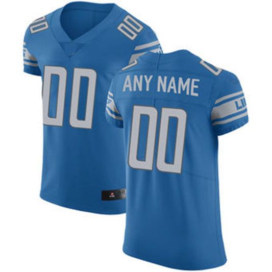 Custom D.Lions  Blue Vapor Untouchable Custom Elite Jersey Stitched American Football Jerseys - Main View