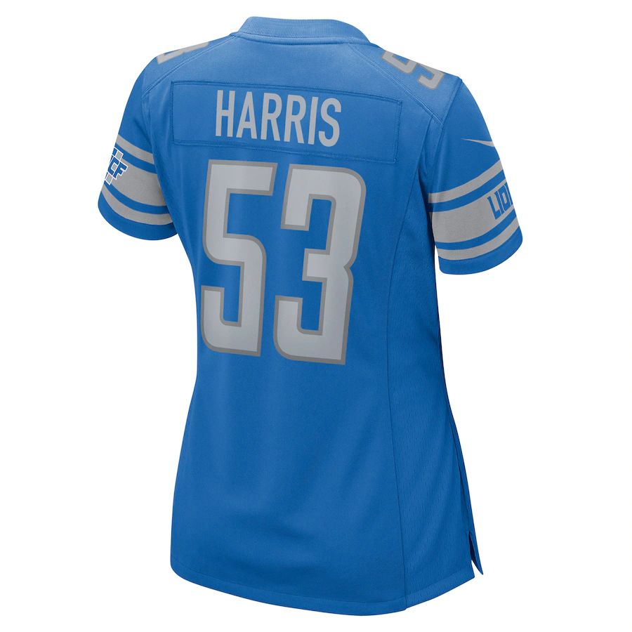 D.Lions #53 Charles Harris Blue Game Jersey Stitched American Football Jerseys - Main View