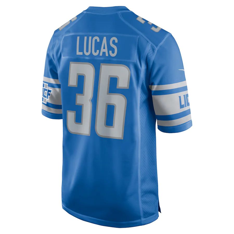 D.Lions #36 Chase Lucas Blue Player Game Jersey Stitched American Football Jerseys - Main View