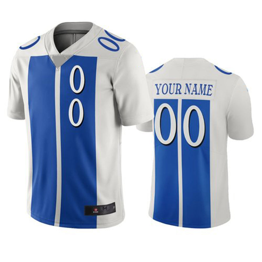 Custom D.Lions White Blue Vapor Limited City Edition Jersey Stitched American Football Jerseys - Main View