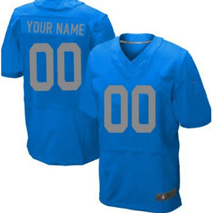 Custom D.Lions Navy Blue Elite Jersey Stitched American Football Jerseys - Main View