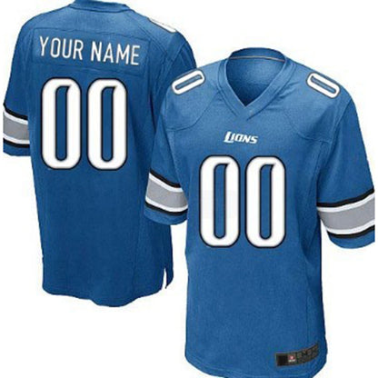 Custom D.Lions Navy Blue Limited Jersey Stitched American Football Jerseys - Main View