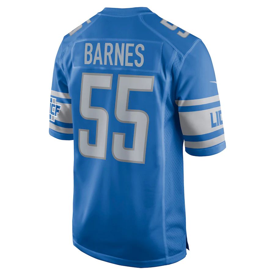 D.Lions #55 Derrick Barnes Blue Game Player Jersey Stitched American Football Jerseys - Main View
