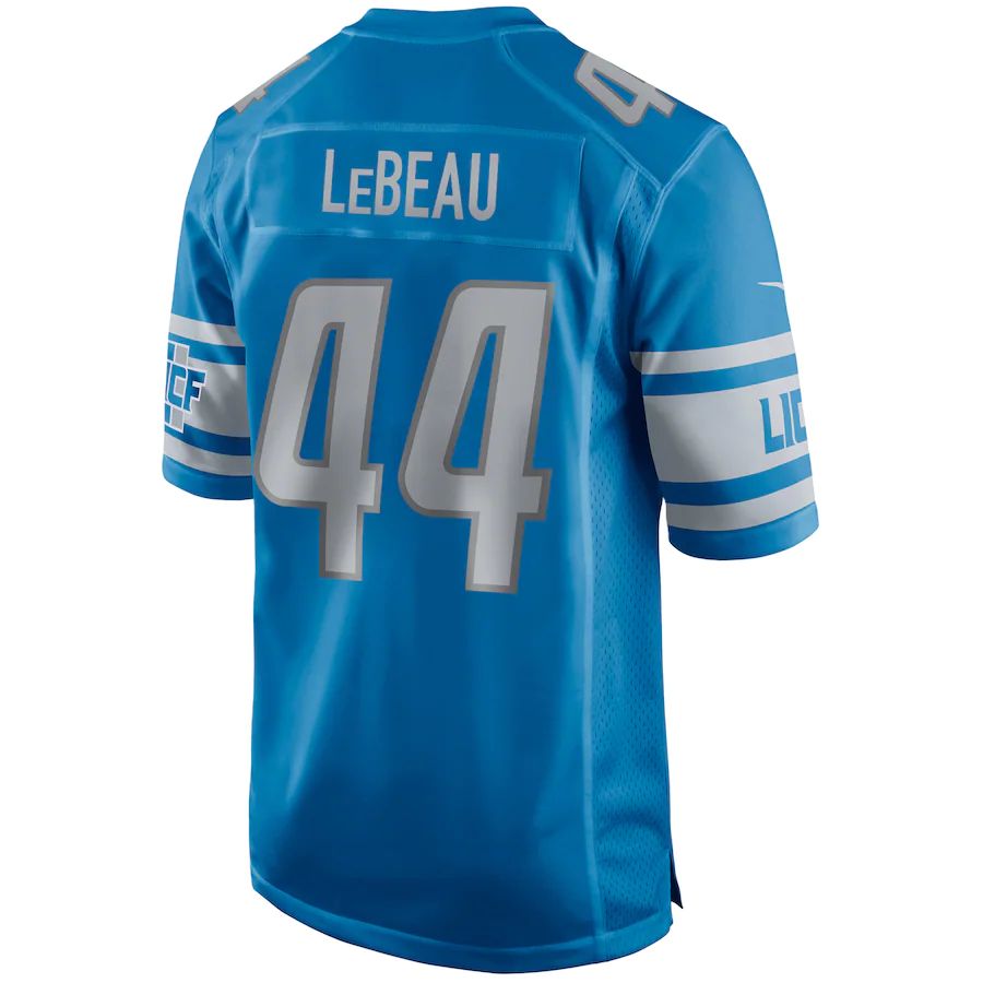 D.Lions #44 Dick LeBeau  Blue Game Retired Player Jersey Stitched American Football Jerseys - Main View