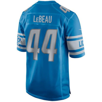 D.Lions #44 Dick LeBeau  Blue Game Retired Player Jersey Stitched American Football Jerseys - Main View