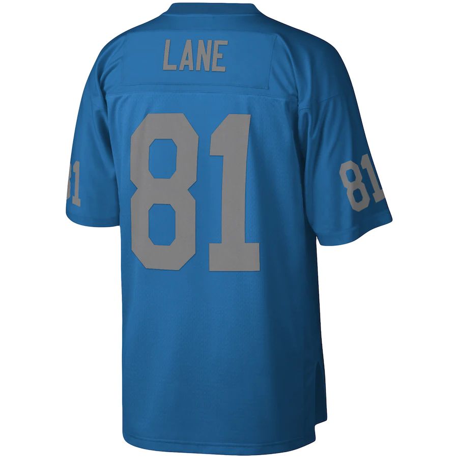 D.Lions #81 Dick ''Night Train'' Lane Mitchell & Ness Blue Legacy Replica Jersey Stitched American Football Jerseys - Main View