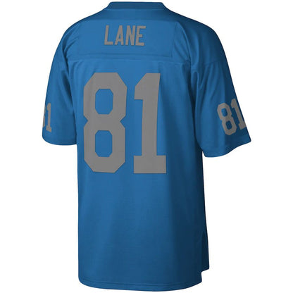 D.Lions #81 Dick ''Night Train'' Lane Mitchell & Ness Blue Legacy Replica Jersey Stitched American Football Jerseys - Main View