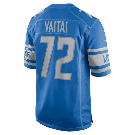 D.Lions #72 Halapoulivaati Vaitai Blue Game Jersey Stitched American Football Jerseys - Main View