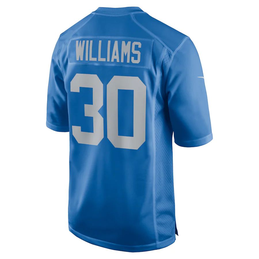 D.Lions #30 Jamaal Williams Blue Player Game Jersey Stitched American Football Jerseys - Main View