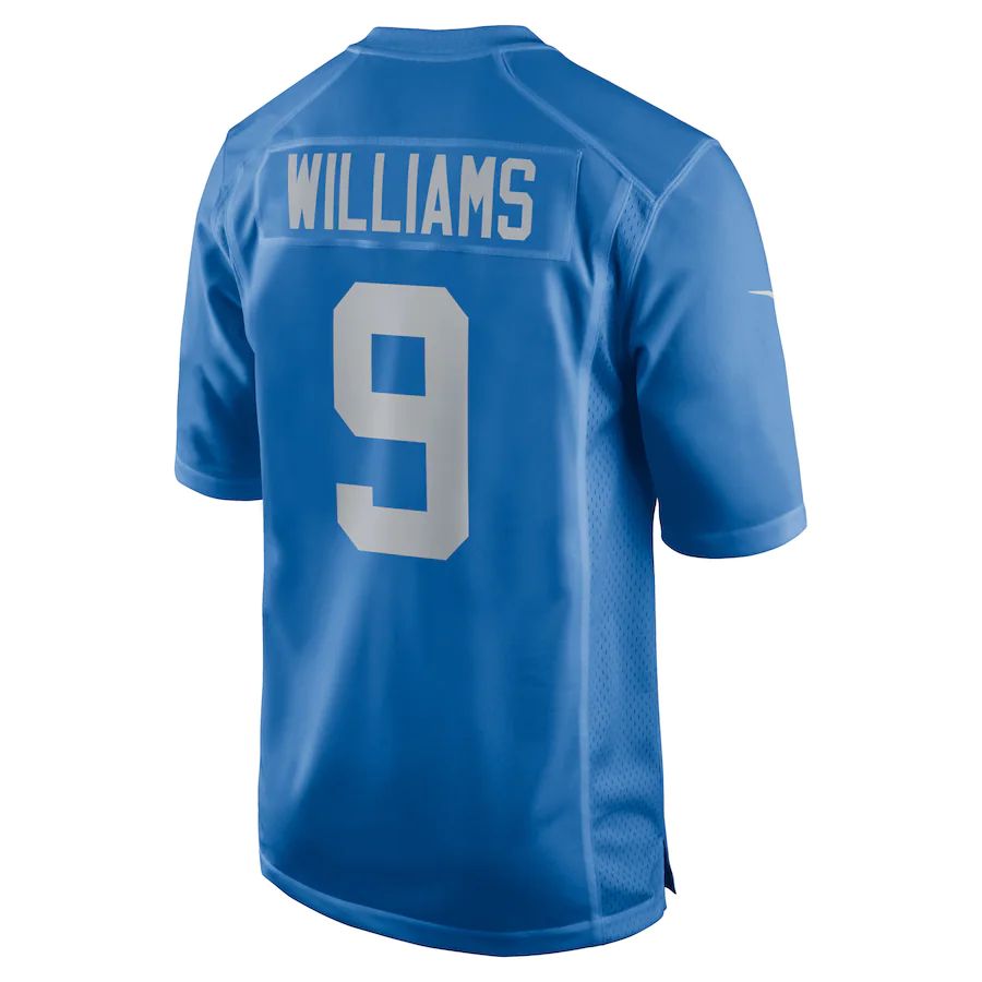 D.Lions #9 Jameson Williams Blue Player Game Jersey Stitched American Football Jerseys - Main View