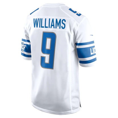 D.Lions #9 Jameson Williams White Player Game Jersey Stitched American Football Jerseys - Main View