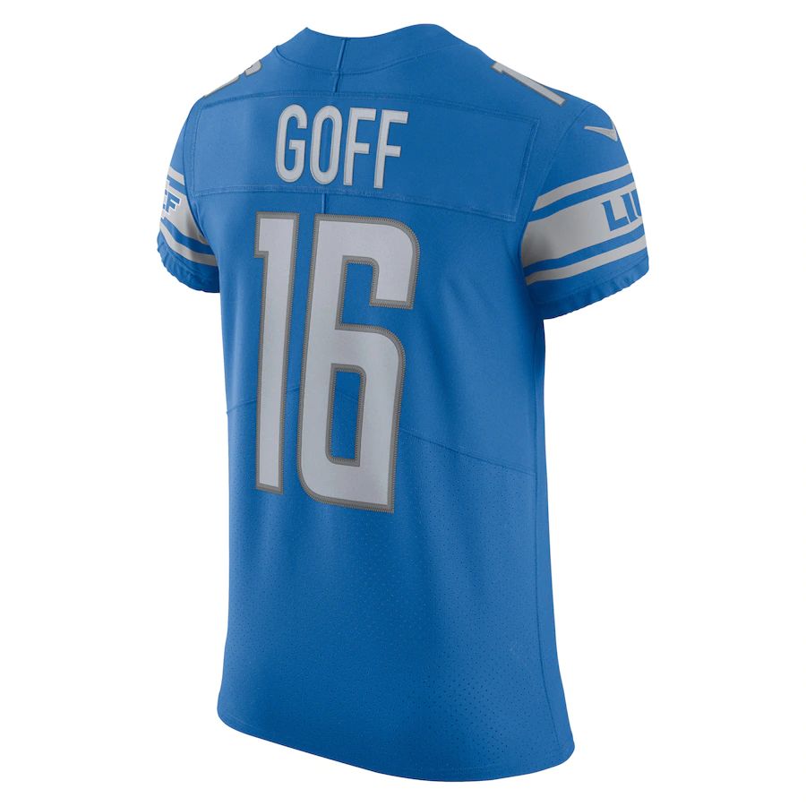 D.Lions #16 Jared Goff Blue Vapor Elite Player Jersey Stitched American Football Jerseys - Main View