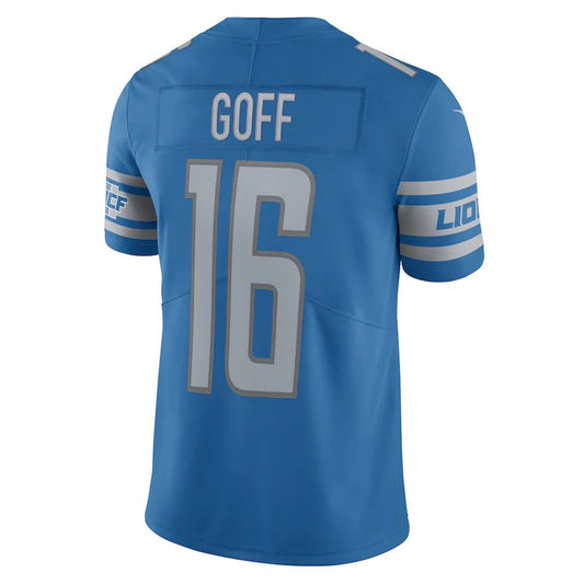 D.Lions #16 Jared Goff Blue Vapor Limited Jersey Stitched American Football Jerseys - Main View