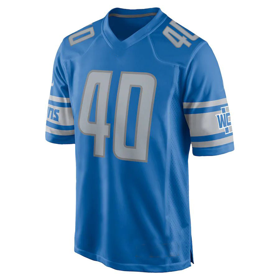 D.Lions #40 Jarrad Davis Blue Player Game Jersey Stitched American Football Jerseys - Main View