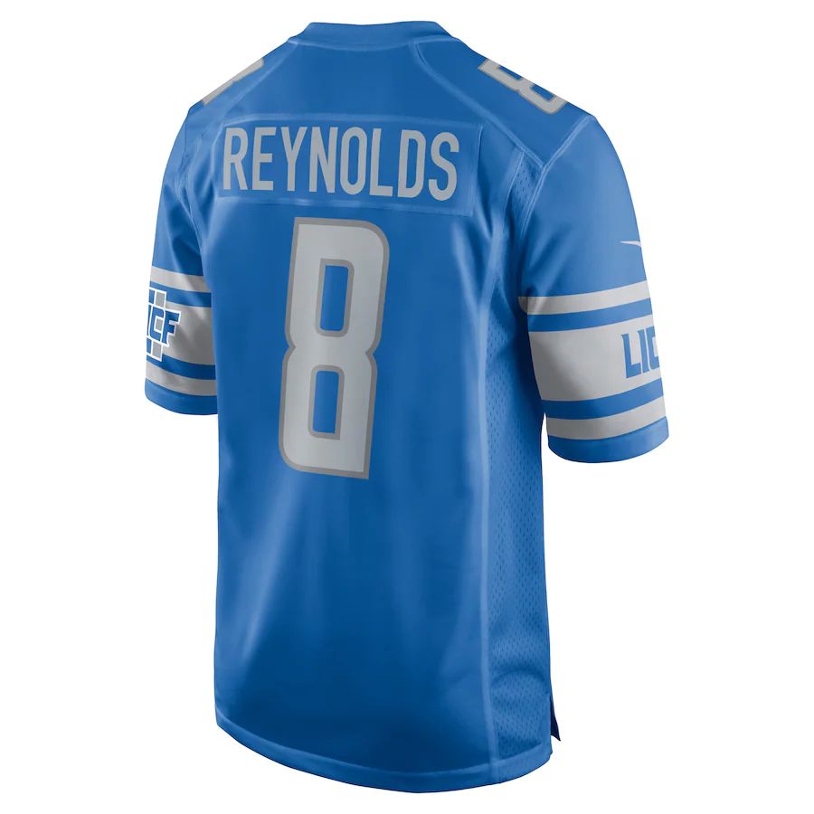 D.Lions #8 Josh Reynolds Blue Player Game Jersey Stitched American Football Jerseys - Main View