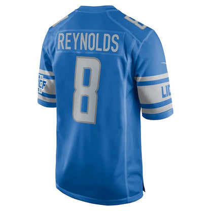 D.Lions #8 Josh Reynolds Blue Player Game Jersey Stitched American Football Jerseys - Main View
