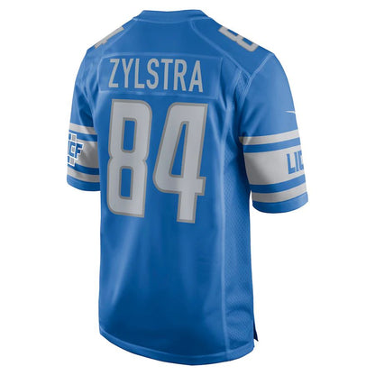 D.Lions #84 Shane Zylstra Blue Game Jersey Stitched American Football Jerseys - Main View