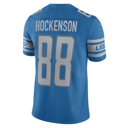 D.Lions #88 T.J. Hockenson Blue Vapor Limited Jersey Stitched American Football Jerseys - Main View