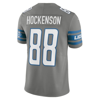 D.Lions #88 T.J. Hockenson Steel Vapor Limited Jersey Stitched American Football Jerseys - Main View