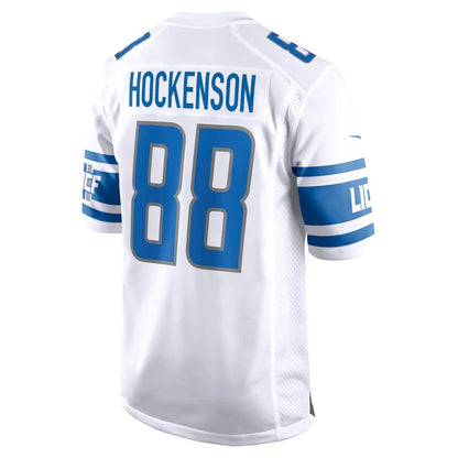 D.Lions #88 T.J. Hockenson White Game Jersey Stitched American Football Jerseys - Main View